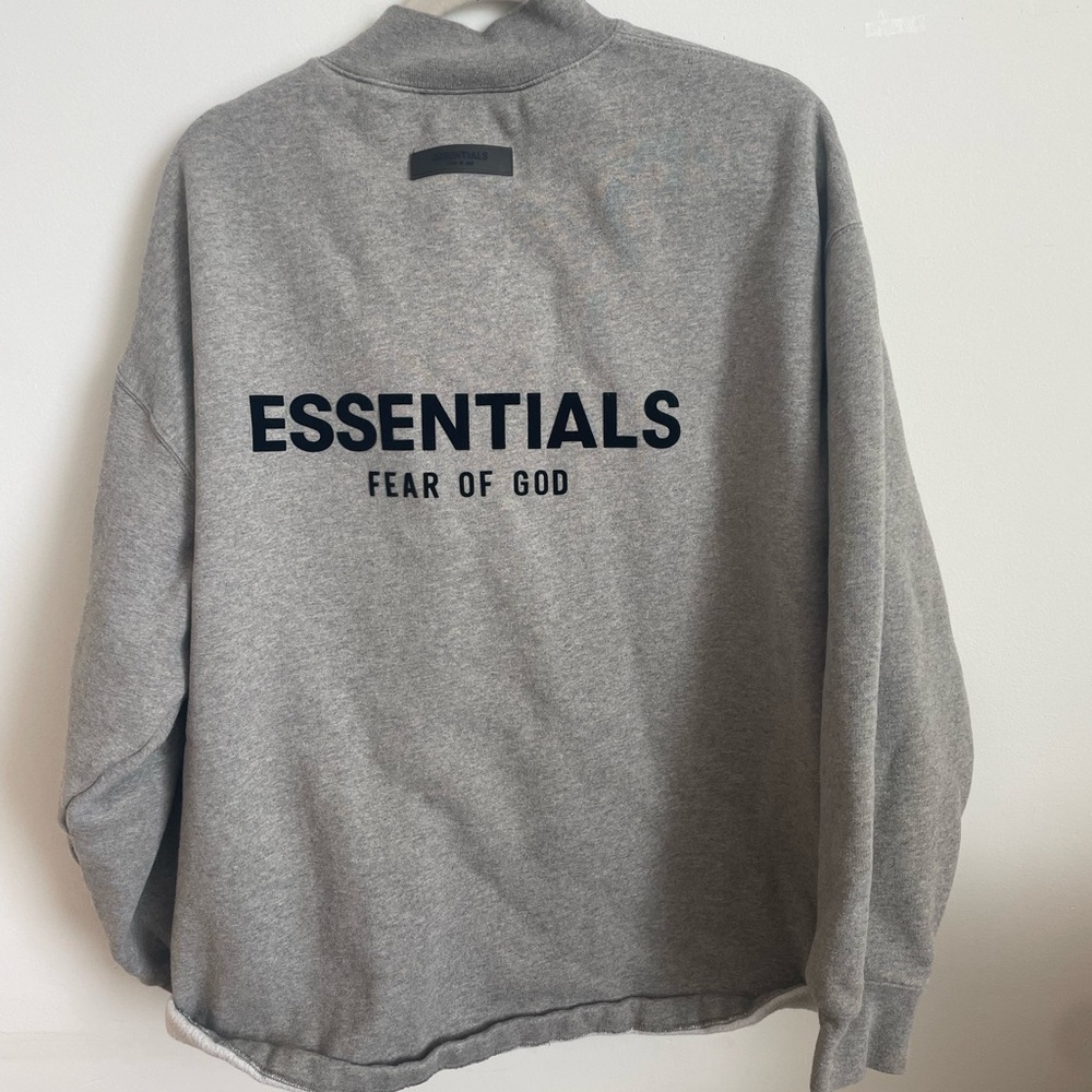 Fear Of God Essentials Gray Relaxed Sweatshirt